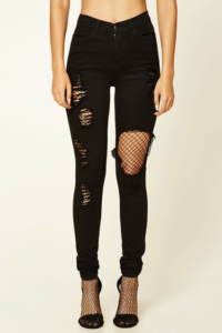 Distressed Skinny Jeans Forever 21, $44.90