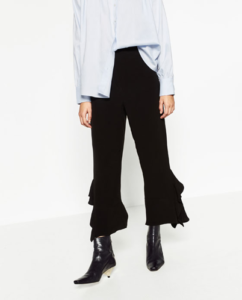 Flared Flowing Trousers Zara, $49.90