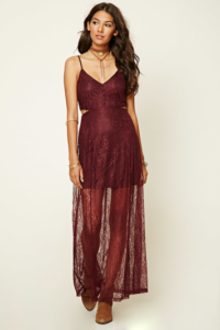 Cutout Lace Maxi Dress Forever 21, $27.90