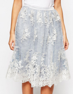 Glamorous Midi Skirt With Lace Overlay ASOS, $37.00