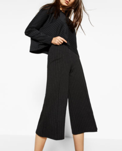 Cropped Pinstripe Trousers Zara, $29.90