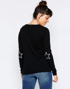 Sweater with Embroided Star Elbow Patch ASOS, $24.50